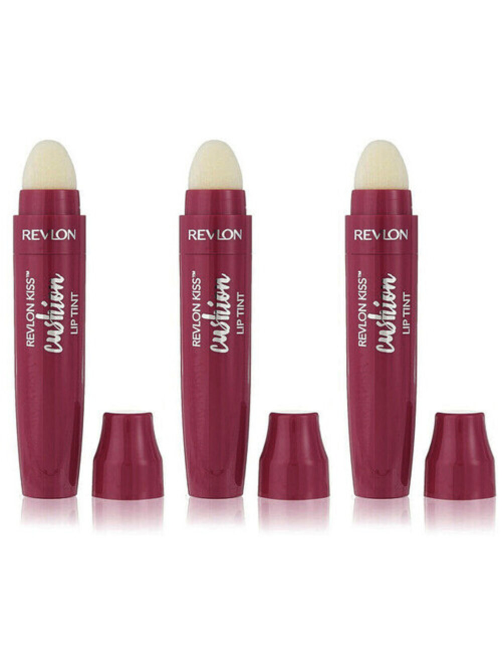 Lot of 3: NEW Revlon Kiss Cushion Lip Tint Lipstick in 240 Berry Lit (Sealed)